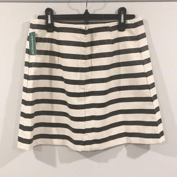 MINKPINK Faux Leather Striped Mini Skirt Size M - Picture 8 of 10
